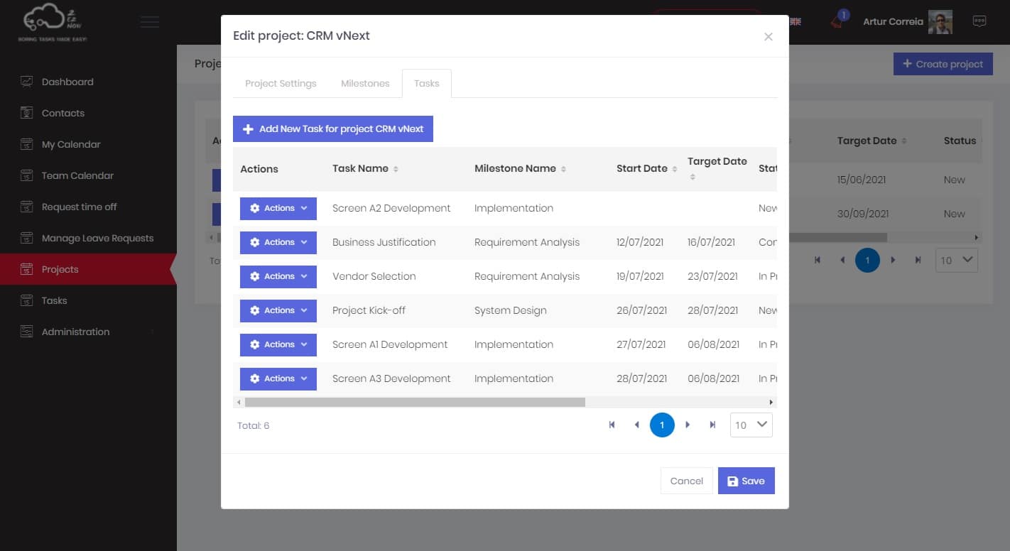 4 - Add and Edit Project Tasks